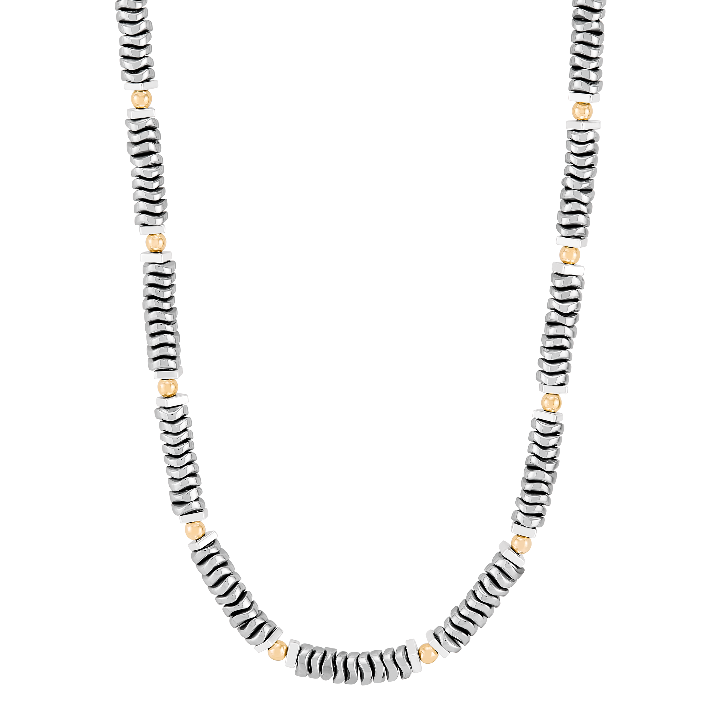 Silpada 'Trophy' Sterling Silver with 14K Yellow Gold Plating and Hematite Bracelet, 18" + 2"