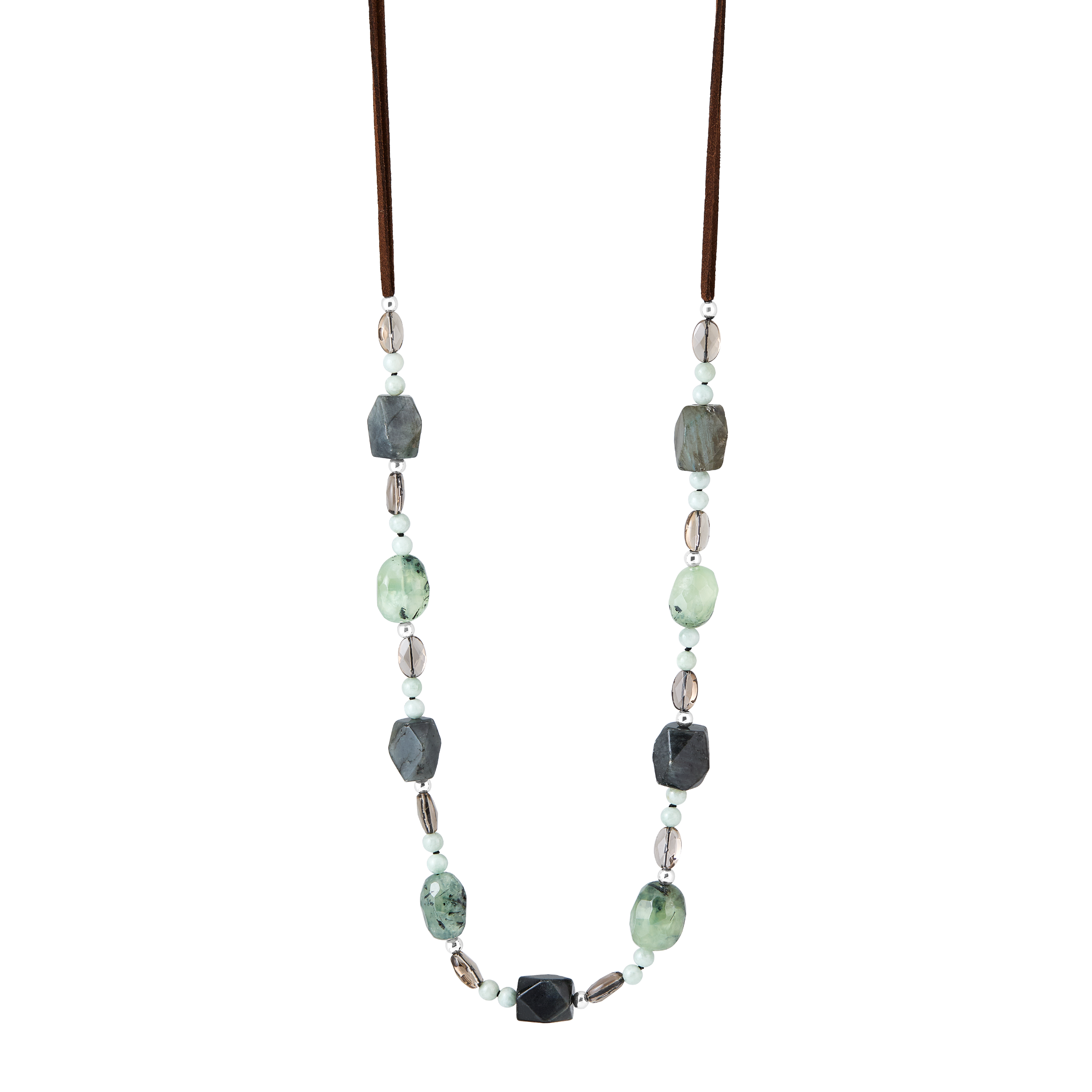 Silpada 'Through The Meadows' Silver Natural Mixed Stones Necklace, 34" + 2"