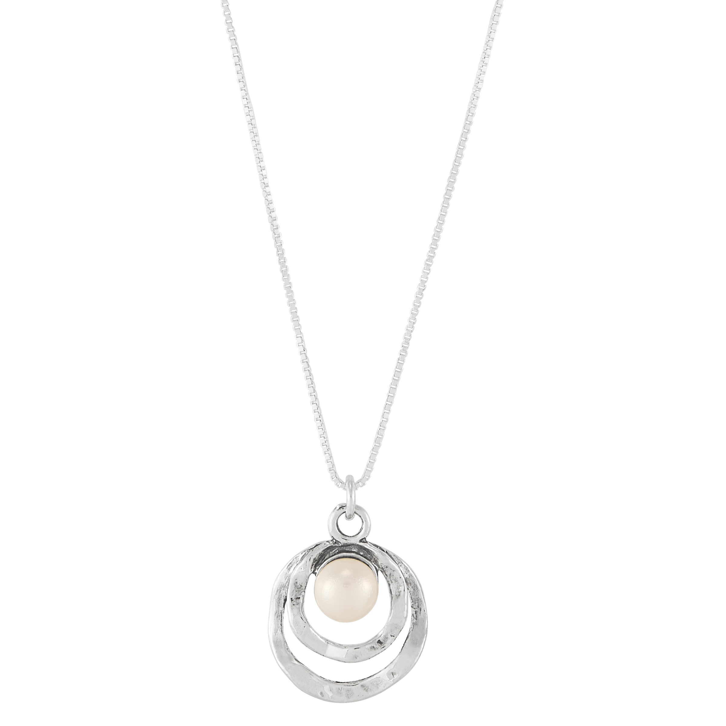 Silpada 'Soft Motion' Sterling Silver Freshwater Pearl Pendant Necklace, 18"