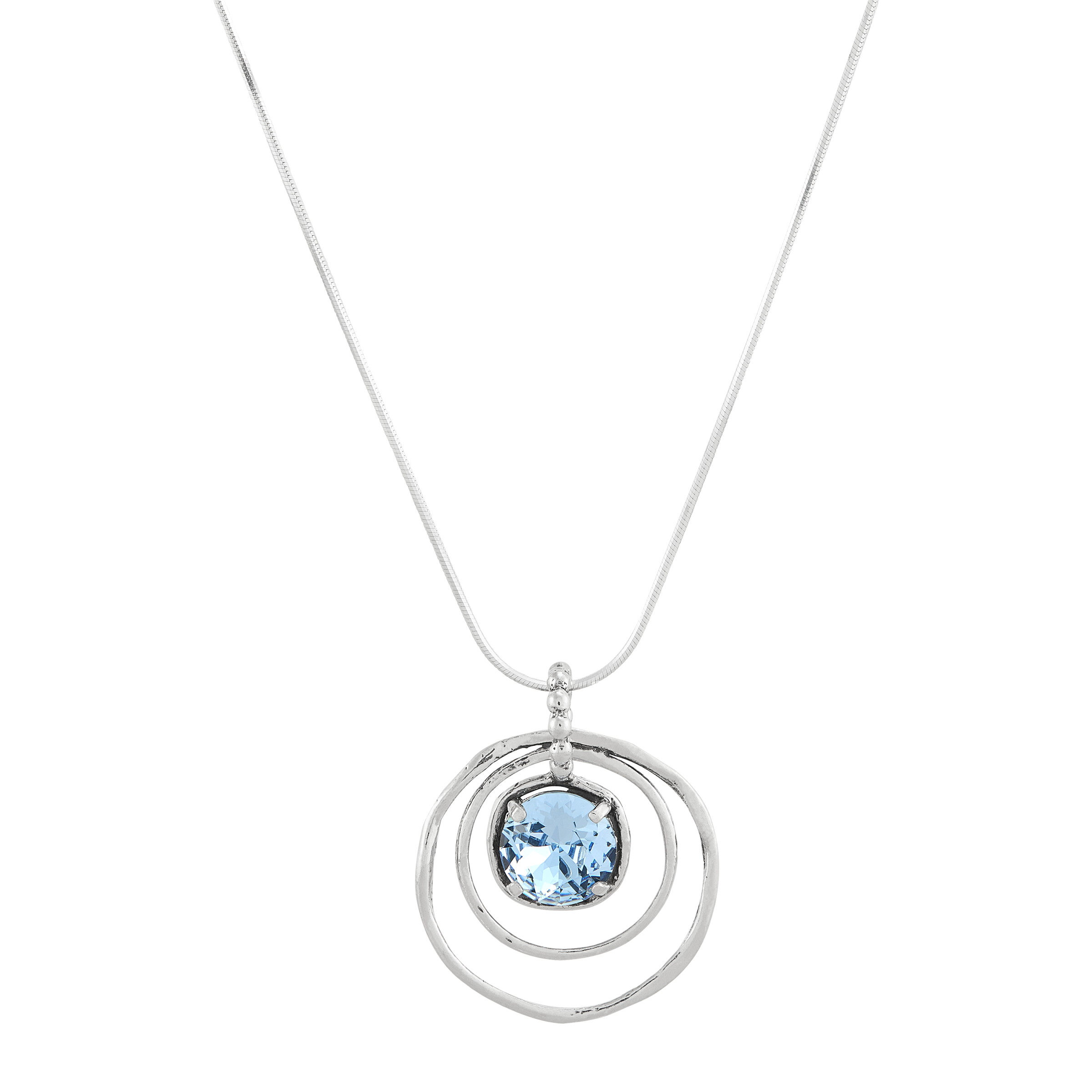 Silpada 'Cooling Out' Sterling Silver Blue Crystal Pendant Necklace, 18"
