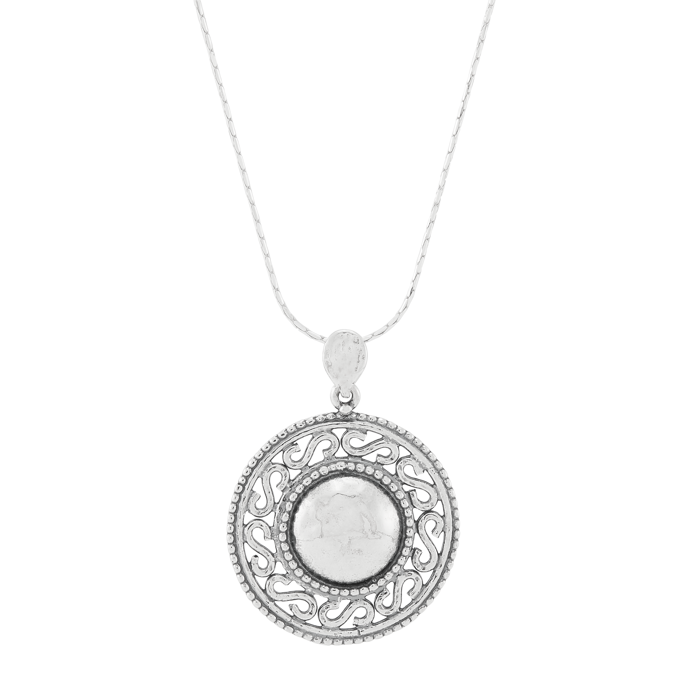 Silpada 'Lustrous Wave' Sterling Silver Pendant Necklace, 18" + 2"