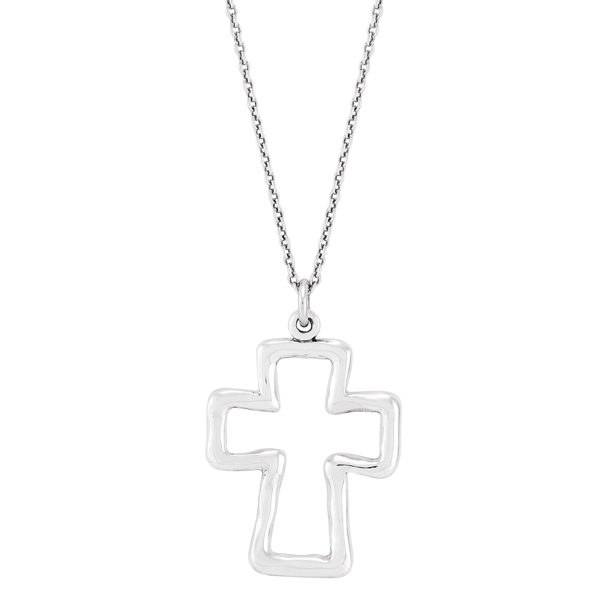 Silpada 'Guided Way' Sterling Silver Cross Pendant Necklace, 16" + 2"