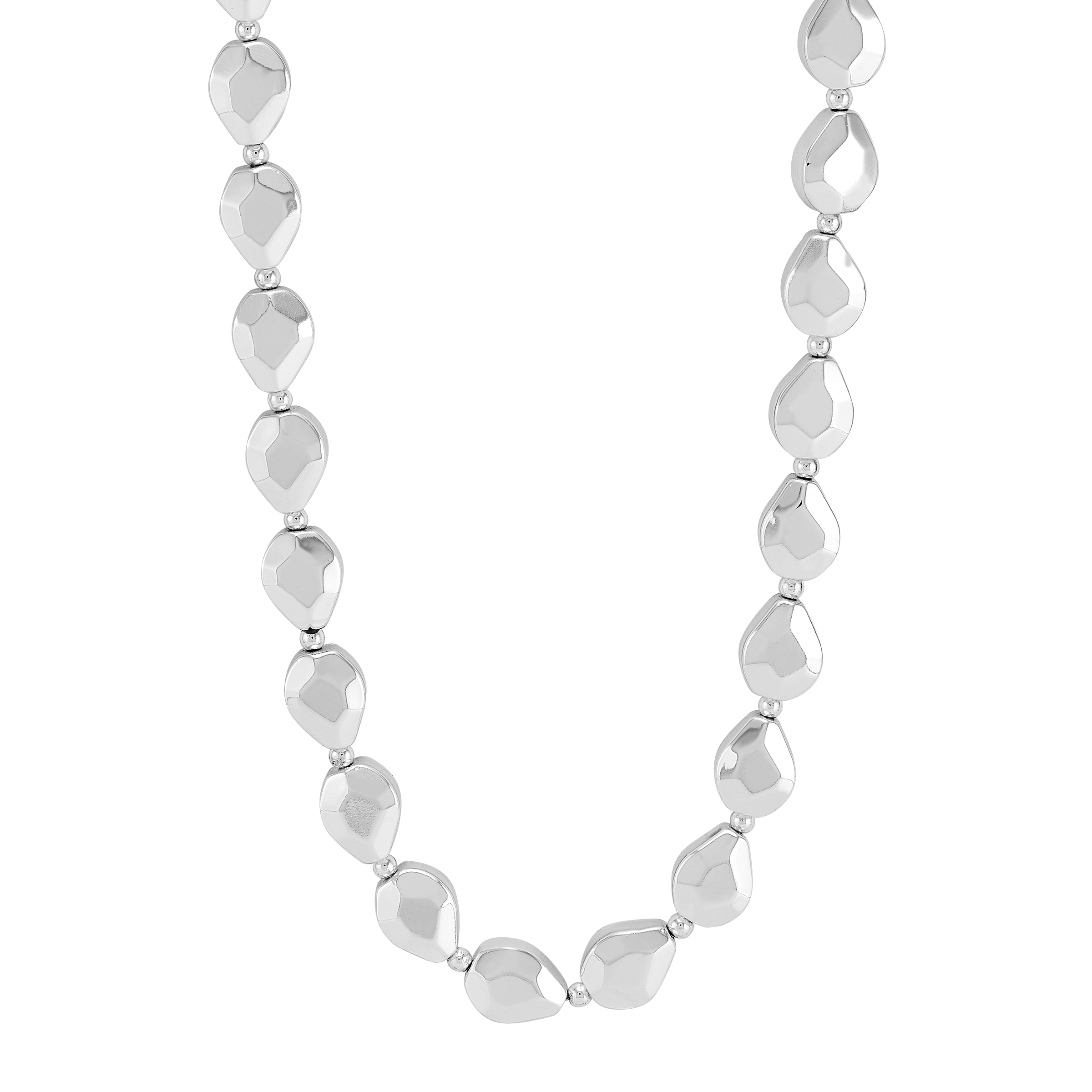 Silpada 'Scattered Around' Silver Natural Hematite Beaded Necklace, 18" + 2"
