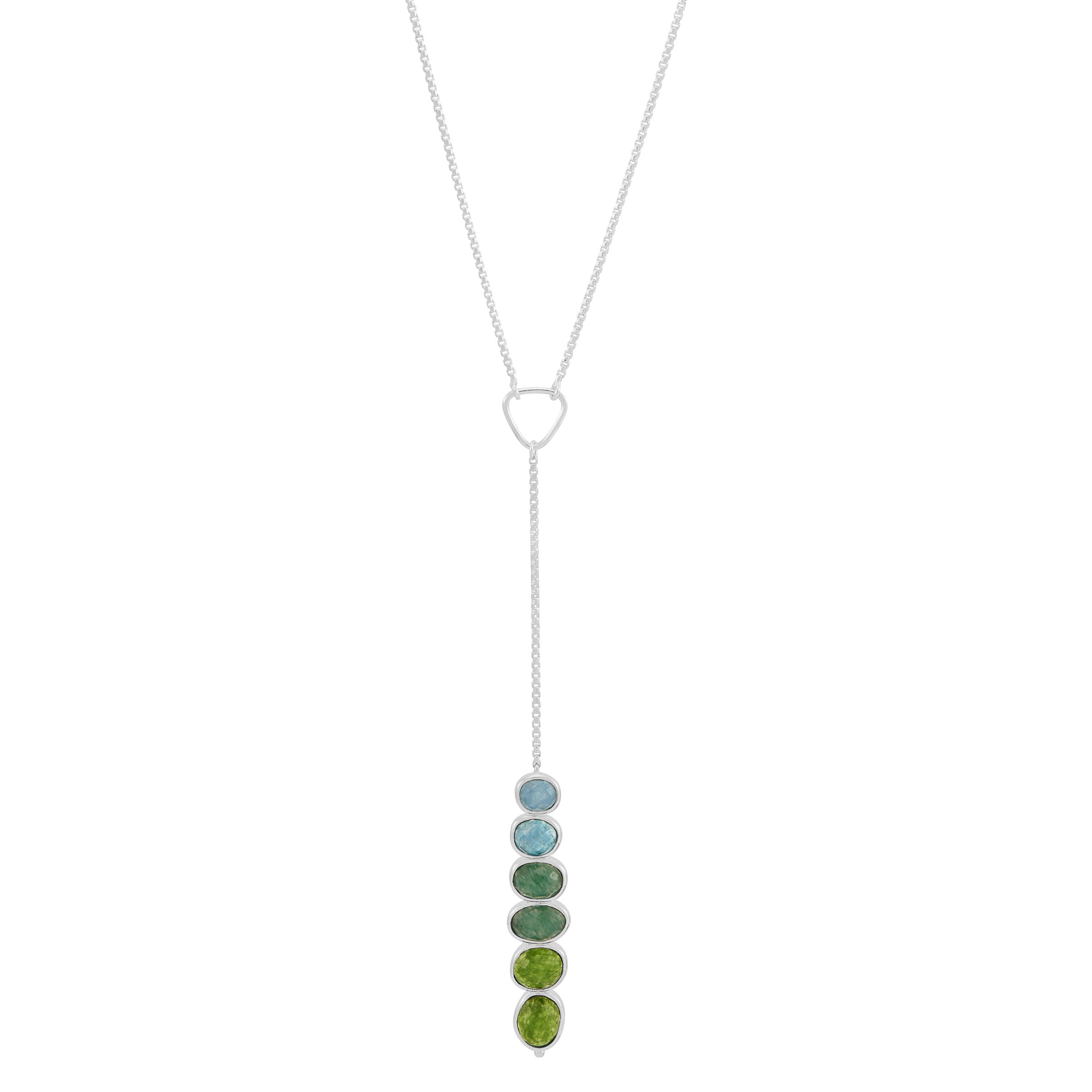 Silpada 'Let Things Grow' Silver Natural Aventurine and Quartz Lariat Necklace