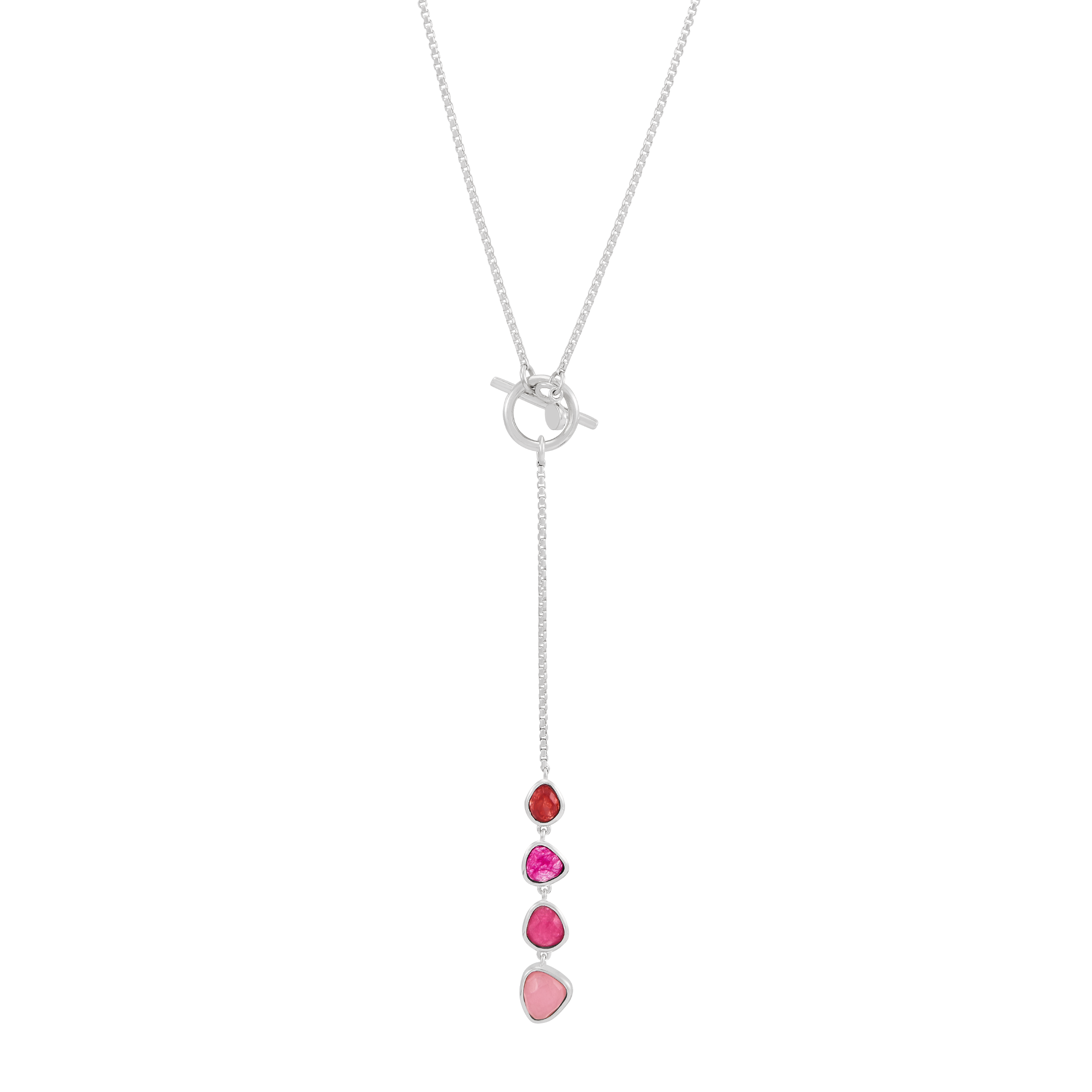 Silpada 'Growing Gradually ' Sterling Silver Natural Quartz Lariat Necklace, 18"