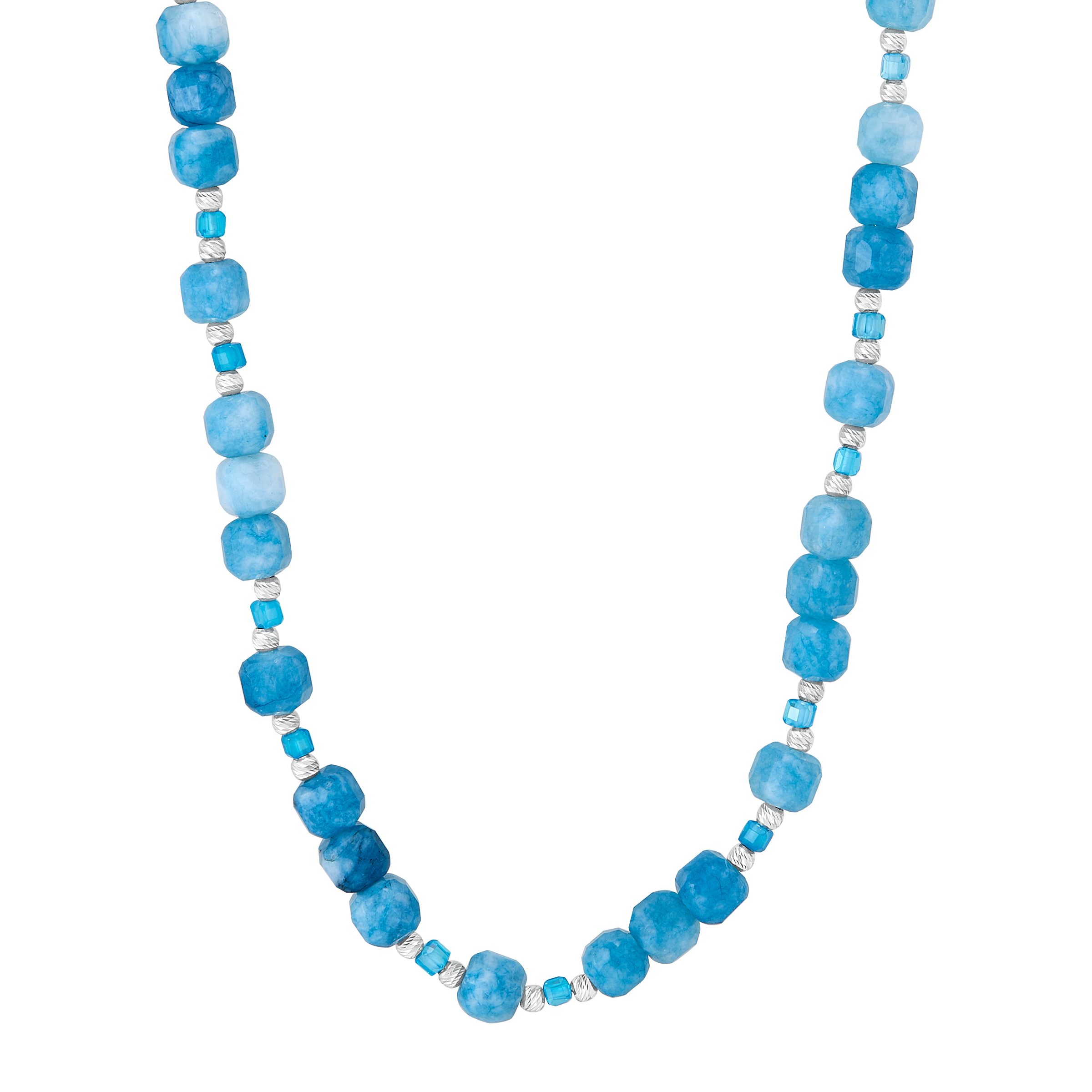 Silpada 'Seascape' Sterling Silver Natural Apatite Bead Necklace, 20" (2mm-5mm)