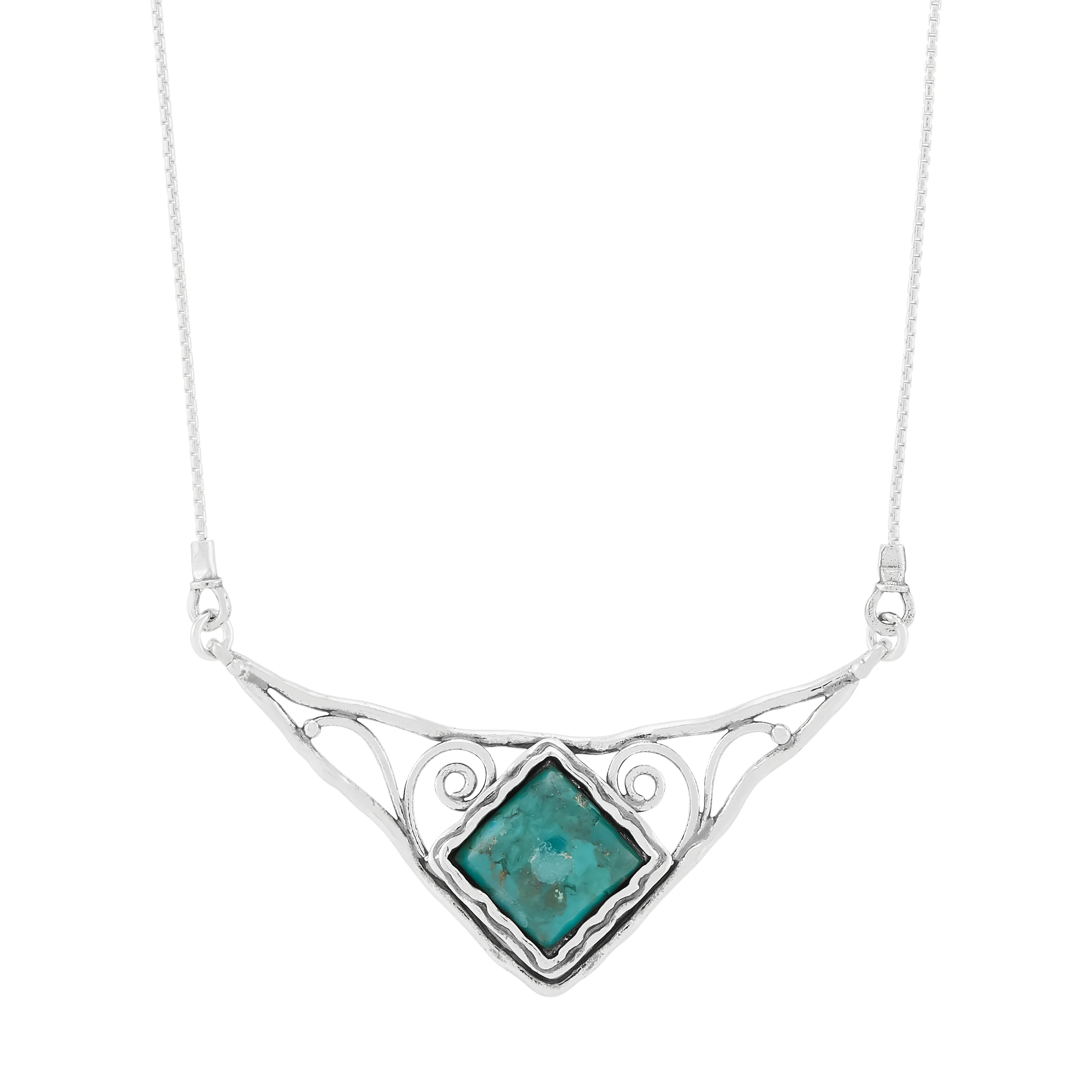 Silpada 'Cool Breeze' Sterling Silver Compressed Teal Turquoise