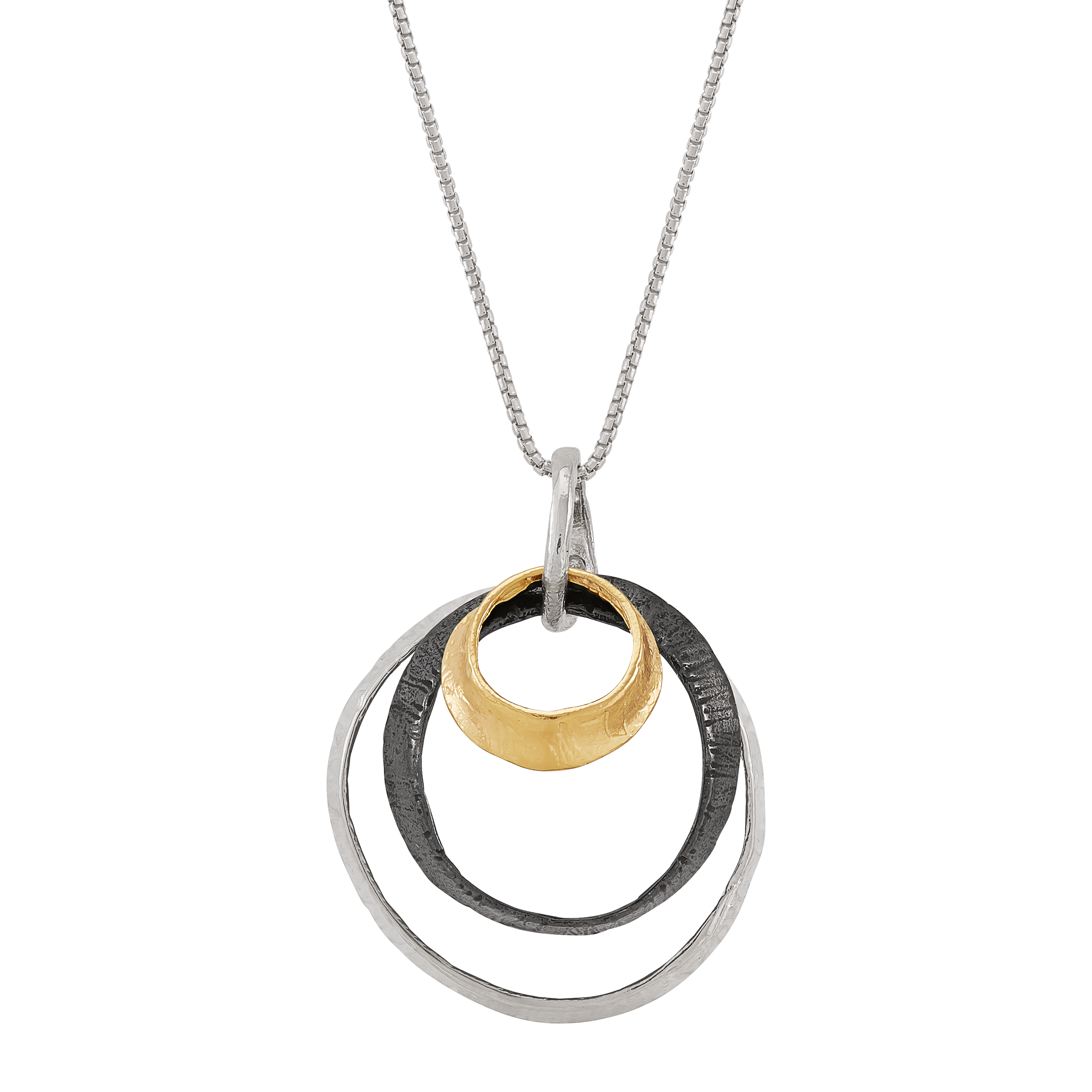 Silpada 'Melodrama' Sterling Silver with 14K Yellow Gold-Plating Pendant, 18"