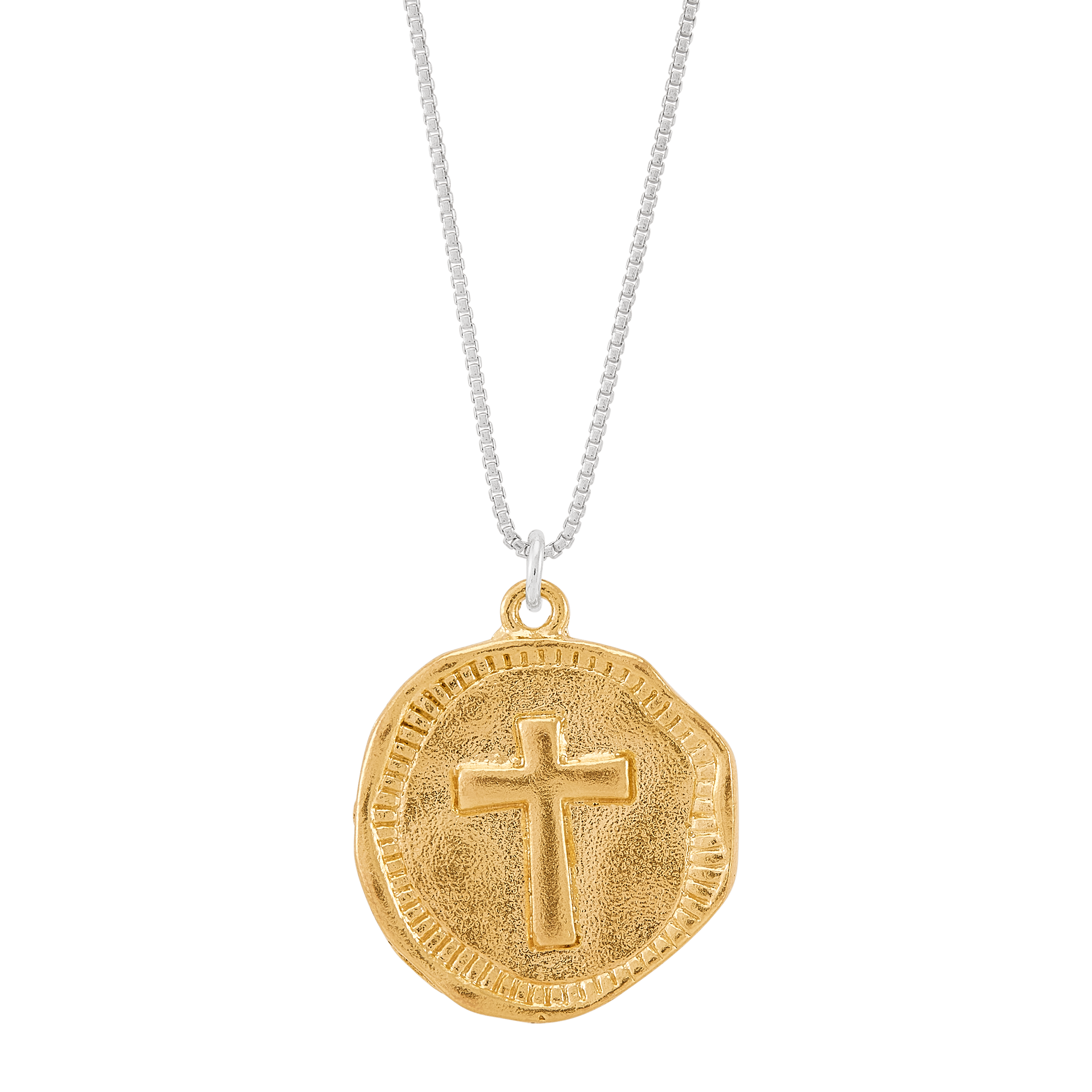 Silpada 'Divinity' Sterling Silver with 14K Yellow Gold-Plating Cross Pendant