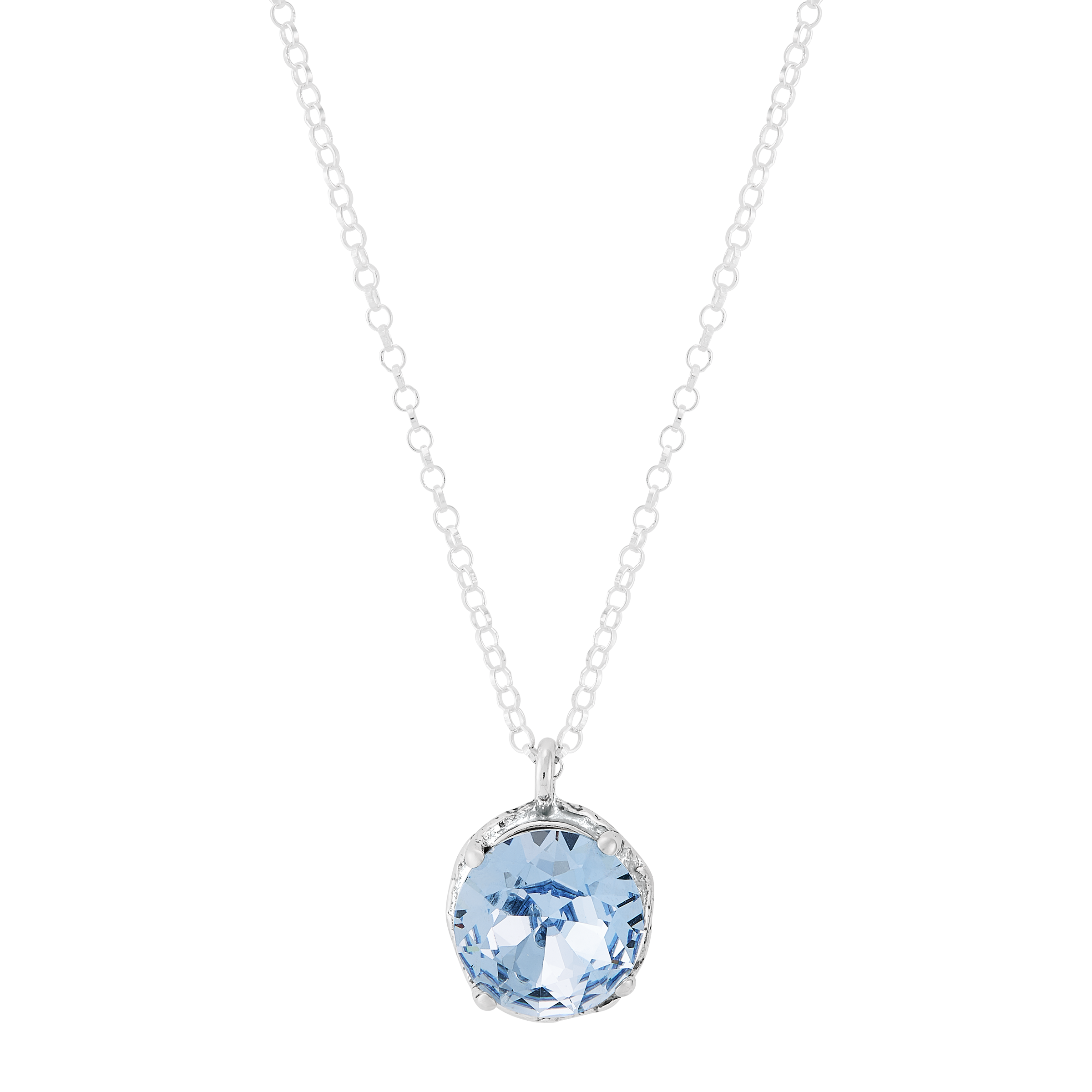 Silpada 'Cooling Whisper' Sterling Silver Blue Crystal Pendant Necklace, 18"