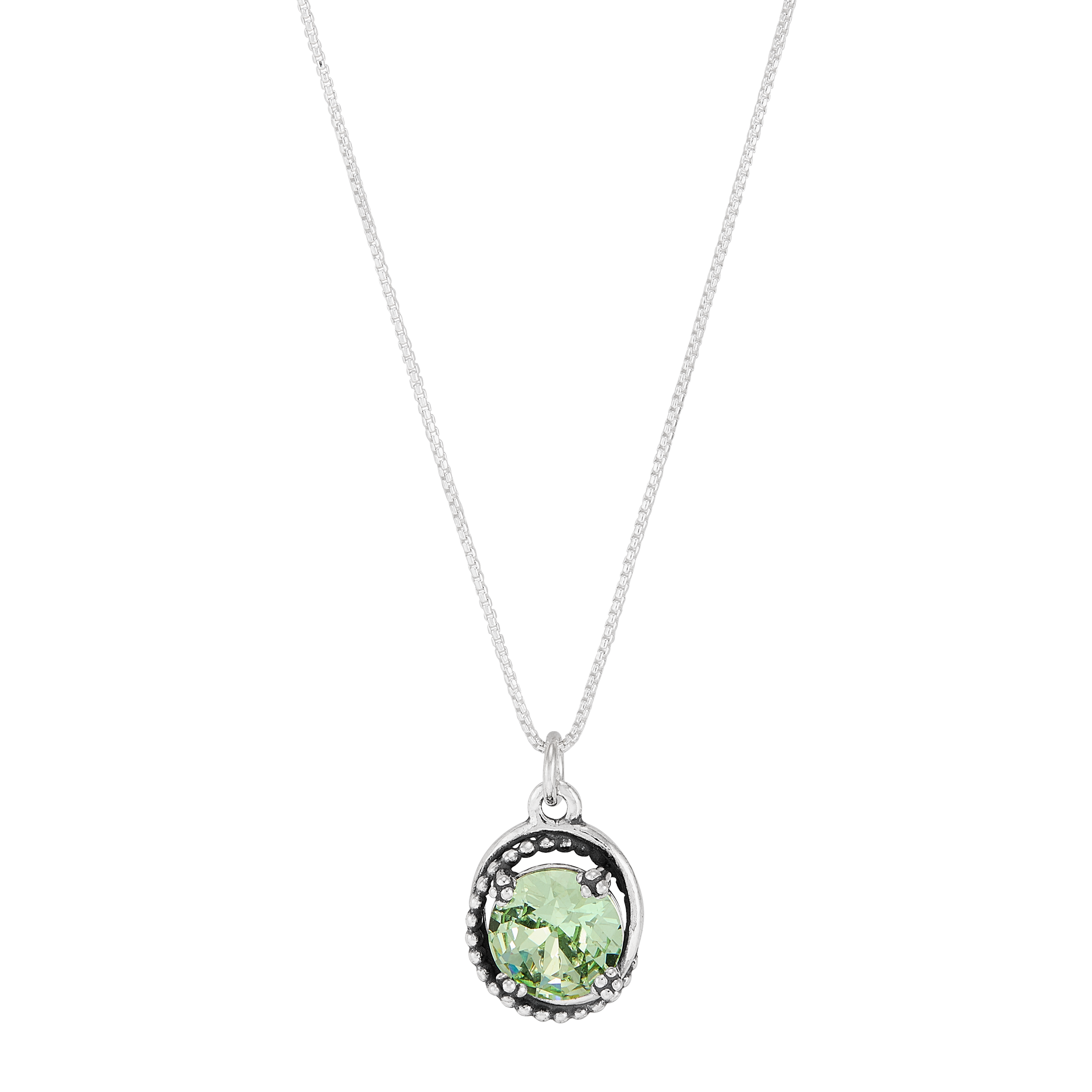 Silpada 'Forest Veil' Sterling Silver Green Cubic Zirconia Pendant Necklace, 18"