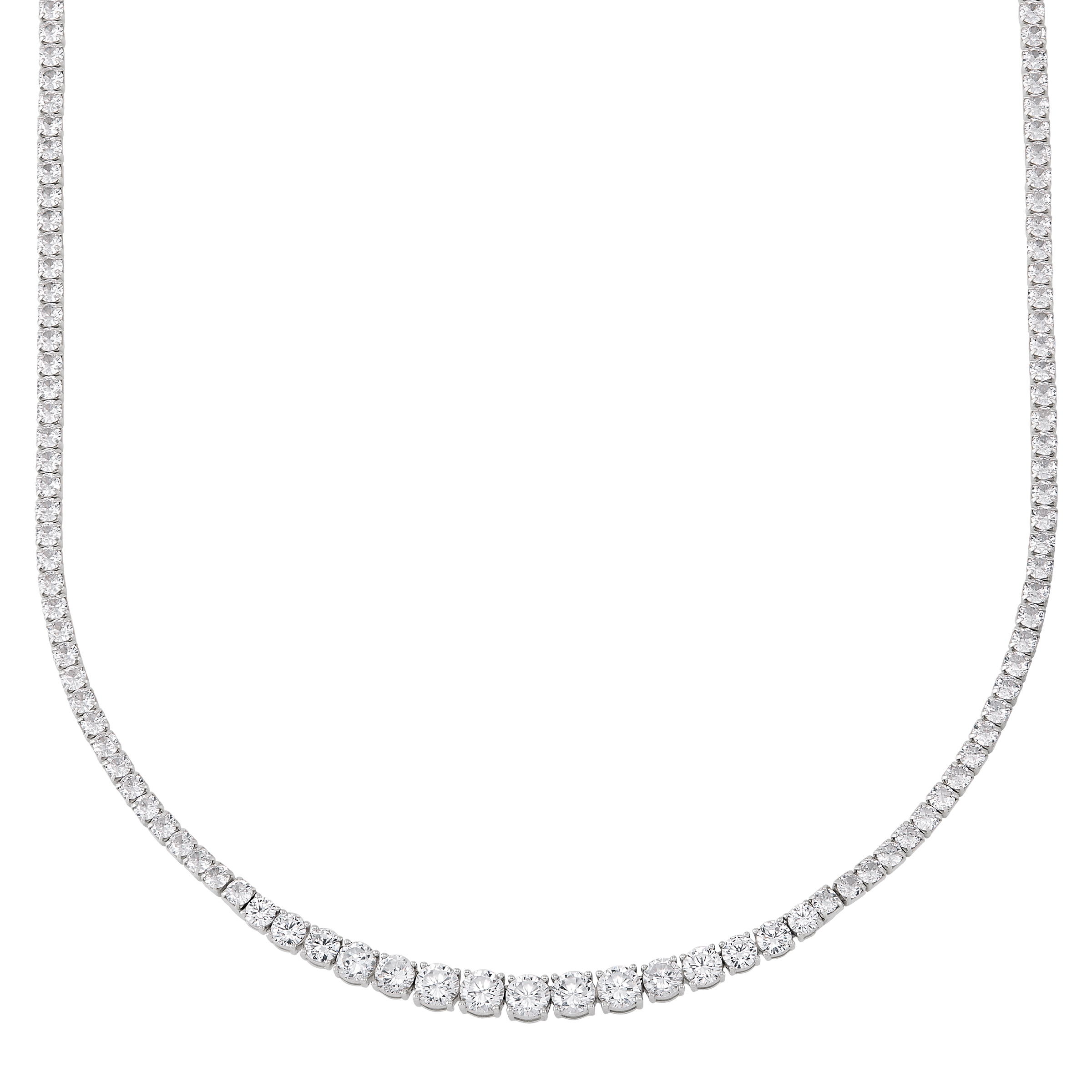 Silpada 'Glorious' Sterling Silver White Cubic Zirconia Tennis Necklace, 18"