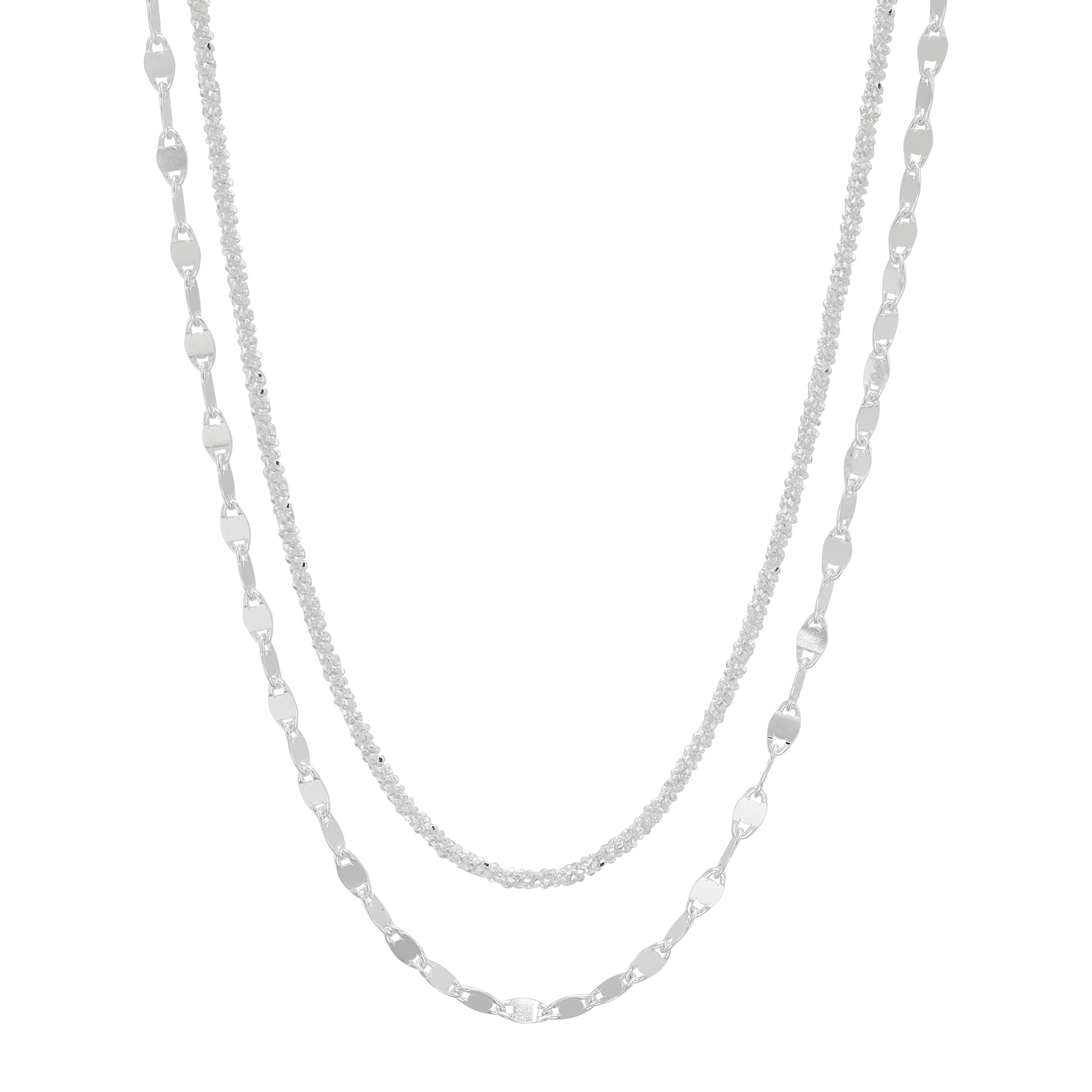 Silpada 'Soft Stack' Sterling Silver Chain Necklace, 16" + 2"