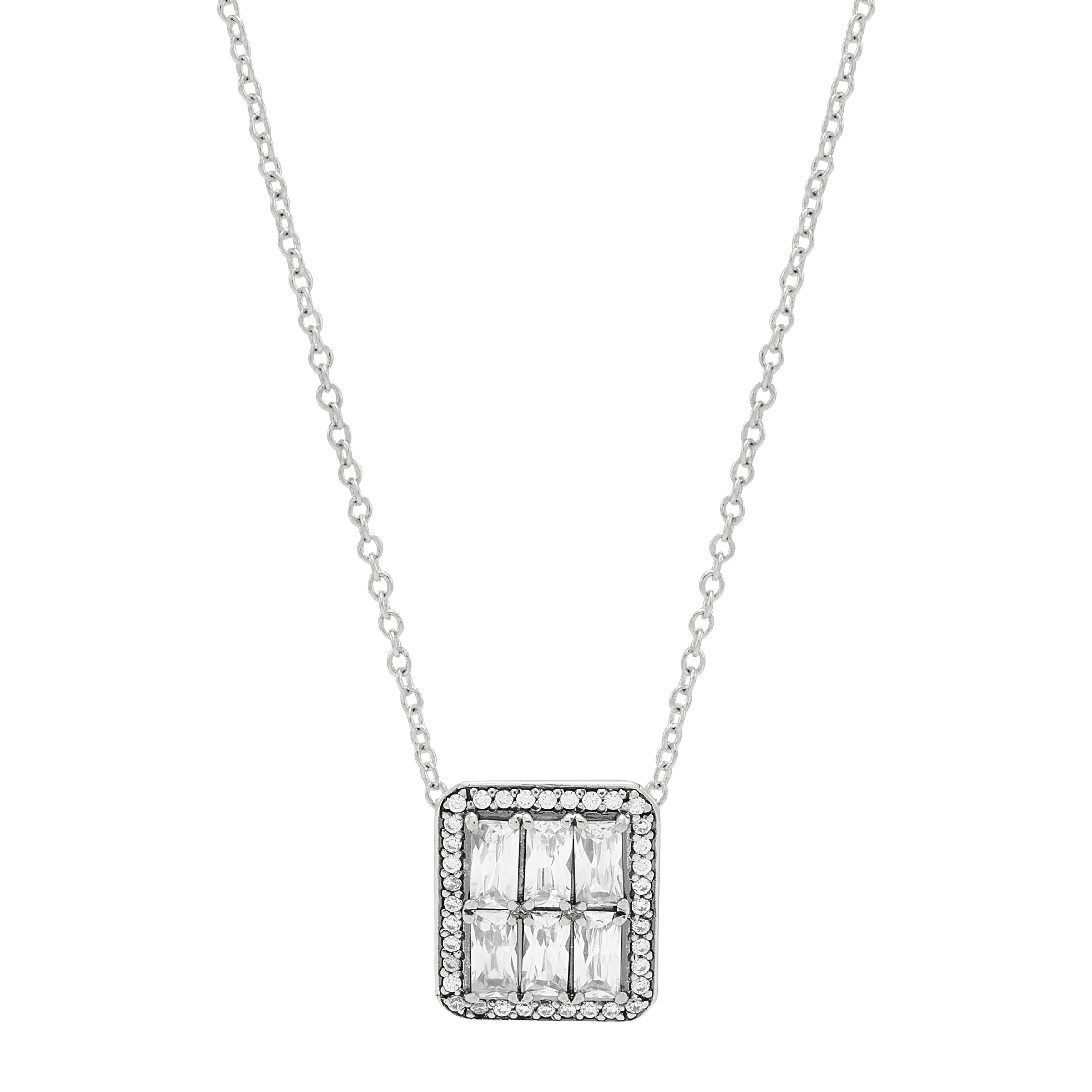 Silpada 'Collected Light' Silver White Cubic Zirconia Pendant Necklace, 16" + 2"