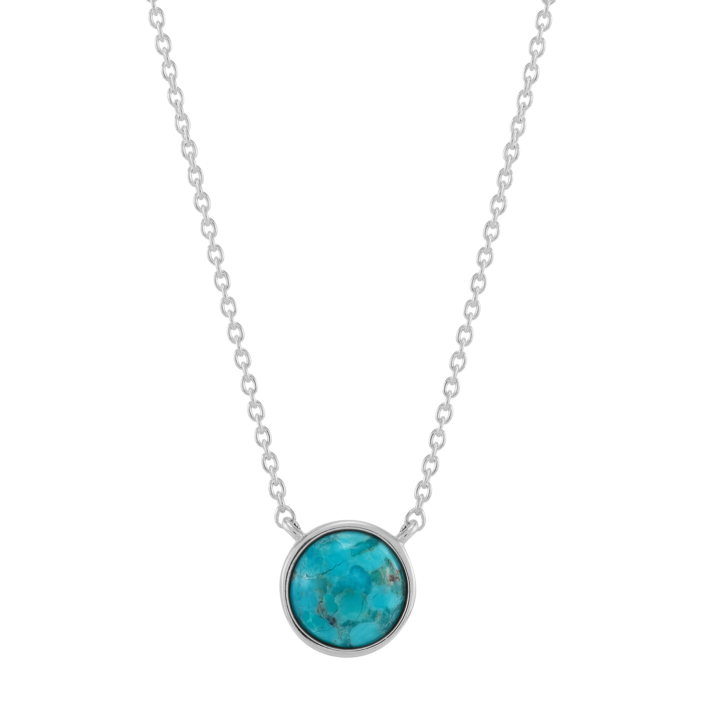 Silpada 'Hidden Spring' Sterling Silver Compressed Turquoise Necklace, 16" + 2"