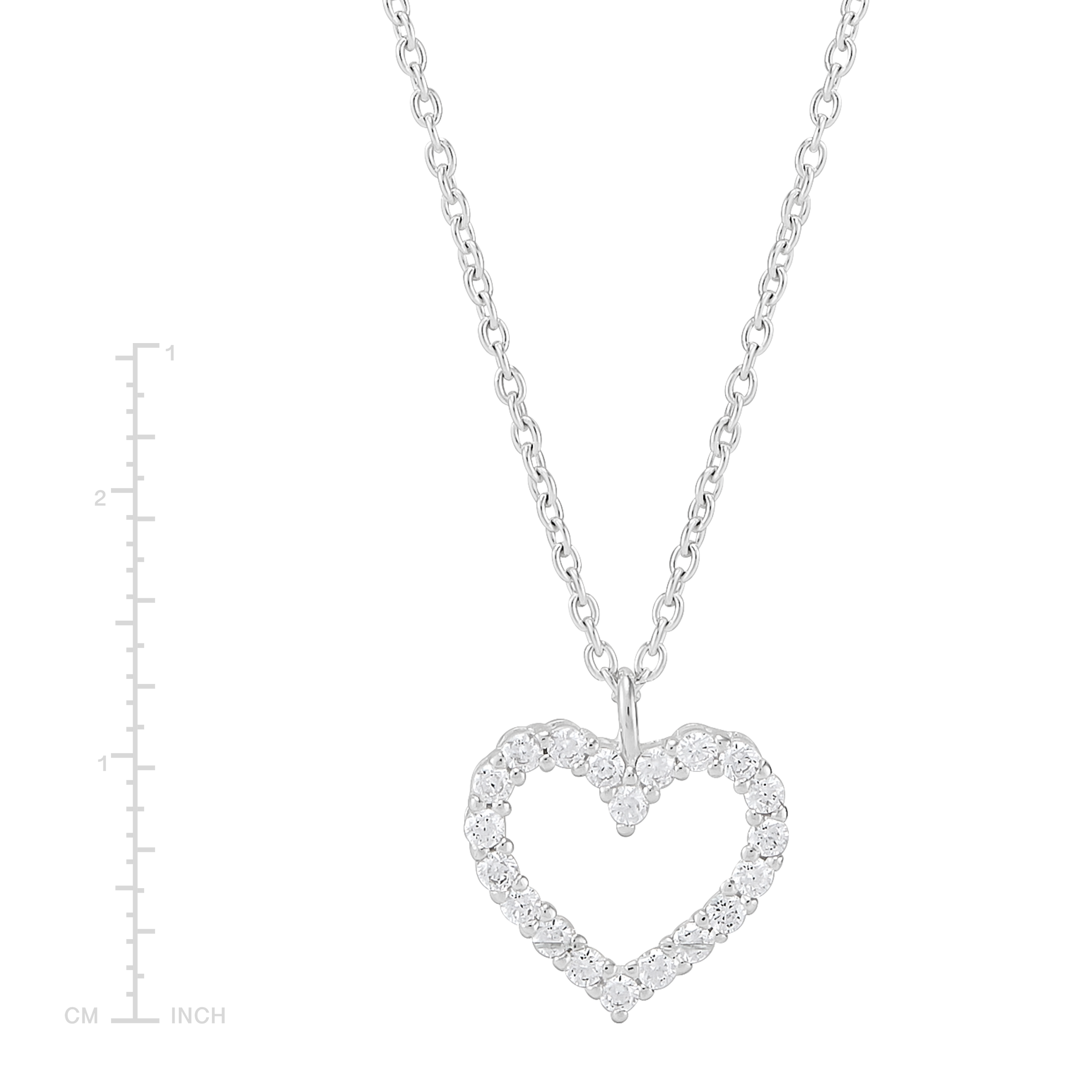 【TATIANA】☆(SILVER) Lovely Heart Cubic Silver Necklac.e Designer fashion, Seoul-fully created | W Concept