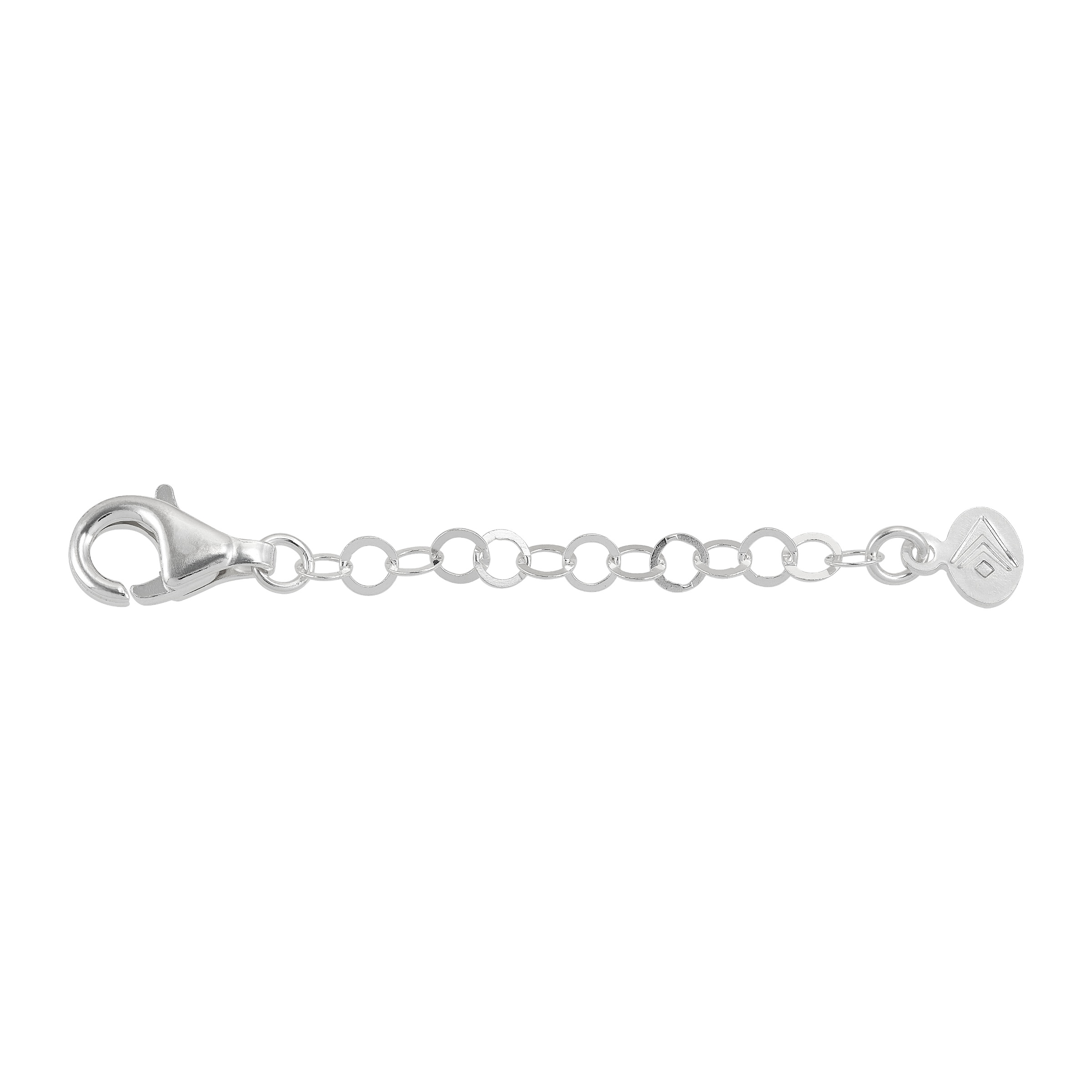 1-12 Inch Sterling Silver Plated Necklace Extender Chain With Spring Ring Clasp - 4mm Wide 6 thumbnail image