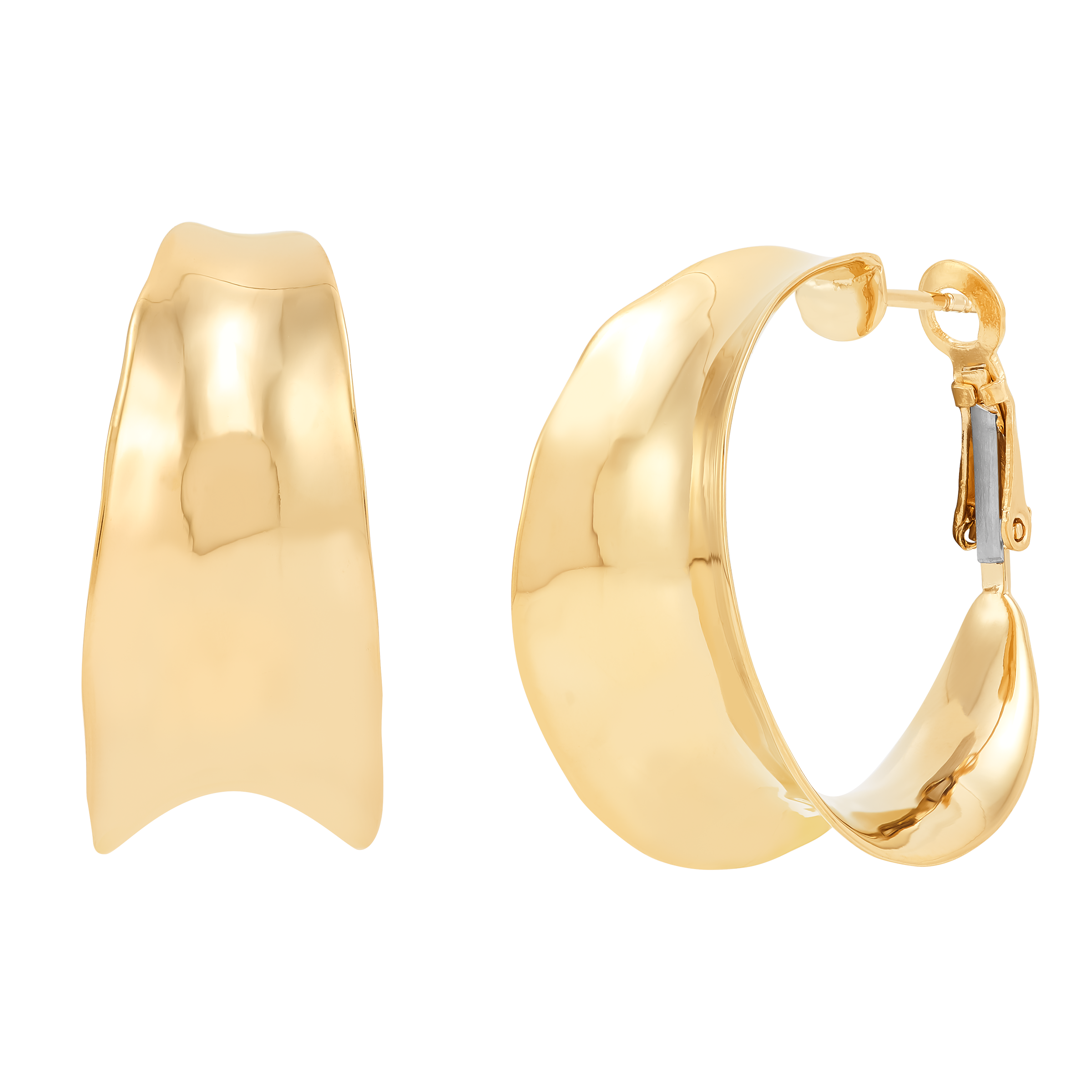 Silpada 'Happiness' 18K Yellow Gold-Plated Sterling Silver Hoop Earrings