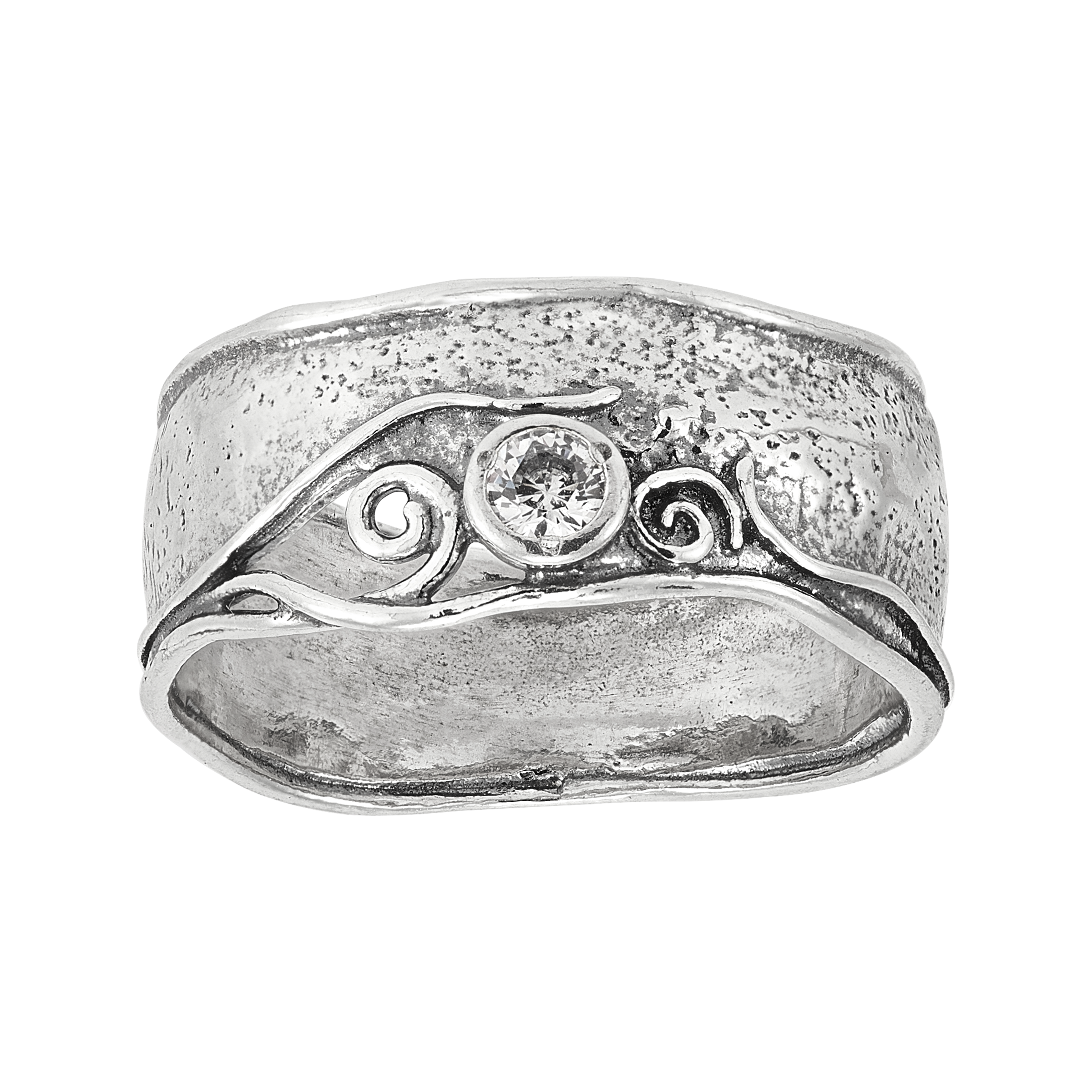 Silpada 'On Beat' Sterling Silver Cubic Zirconia Band Ring