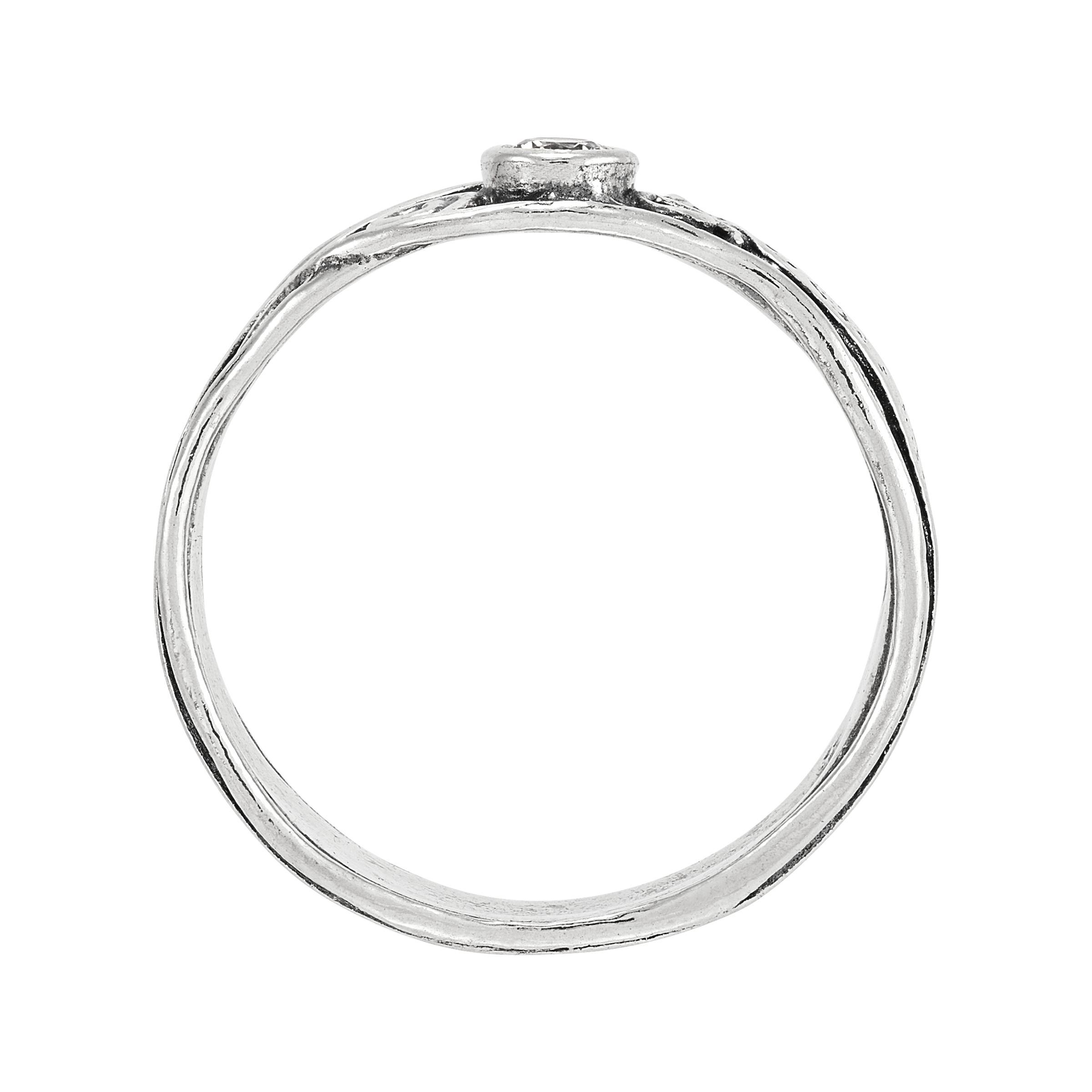 Silpada 'On Beat' Sterling Silver Cubic Zirconia Band Ring