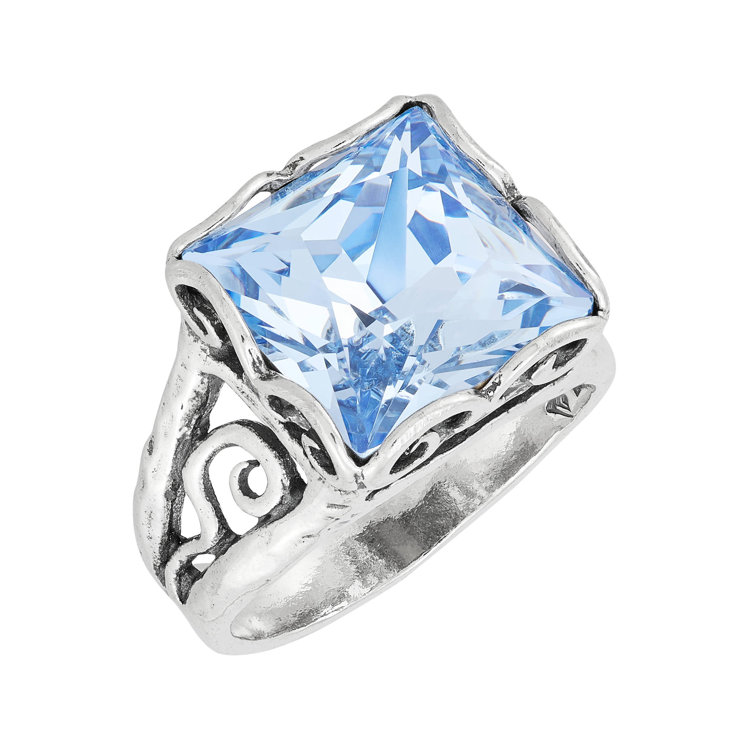 New Silpada 'Cooling Effects' Sterling Silver Blue Crystal Ring - Picture 9 of 35