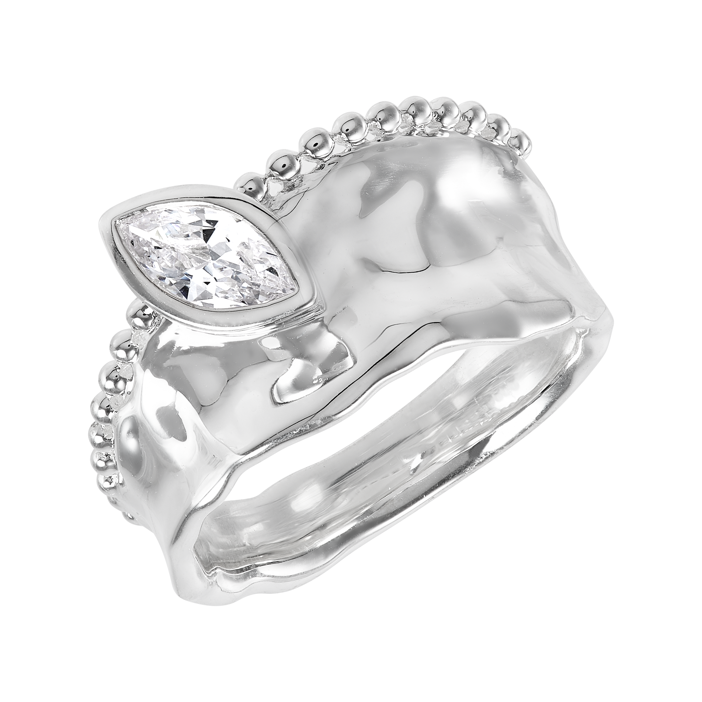 Silpada 'I Am Shining' Sterling Silver White Cubic Zirconia Ring